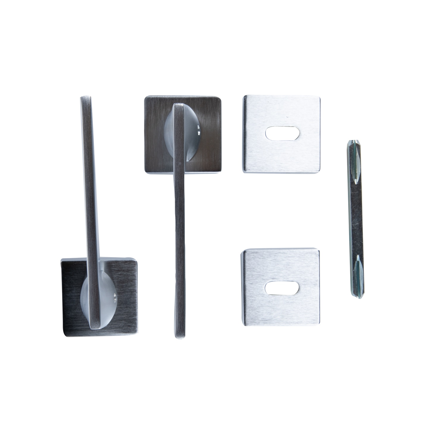 Maner usa, rozeta 50 x 50 mm, cheie, crom satin Diana