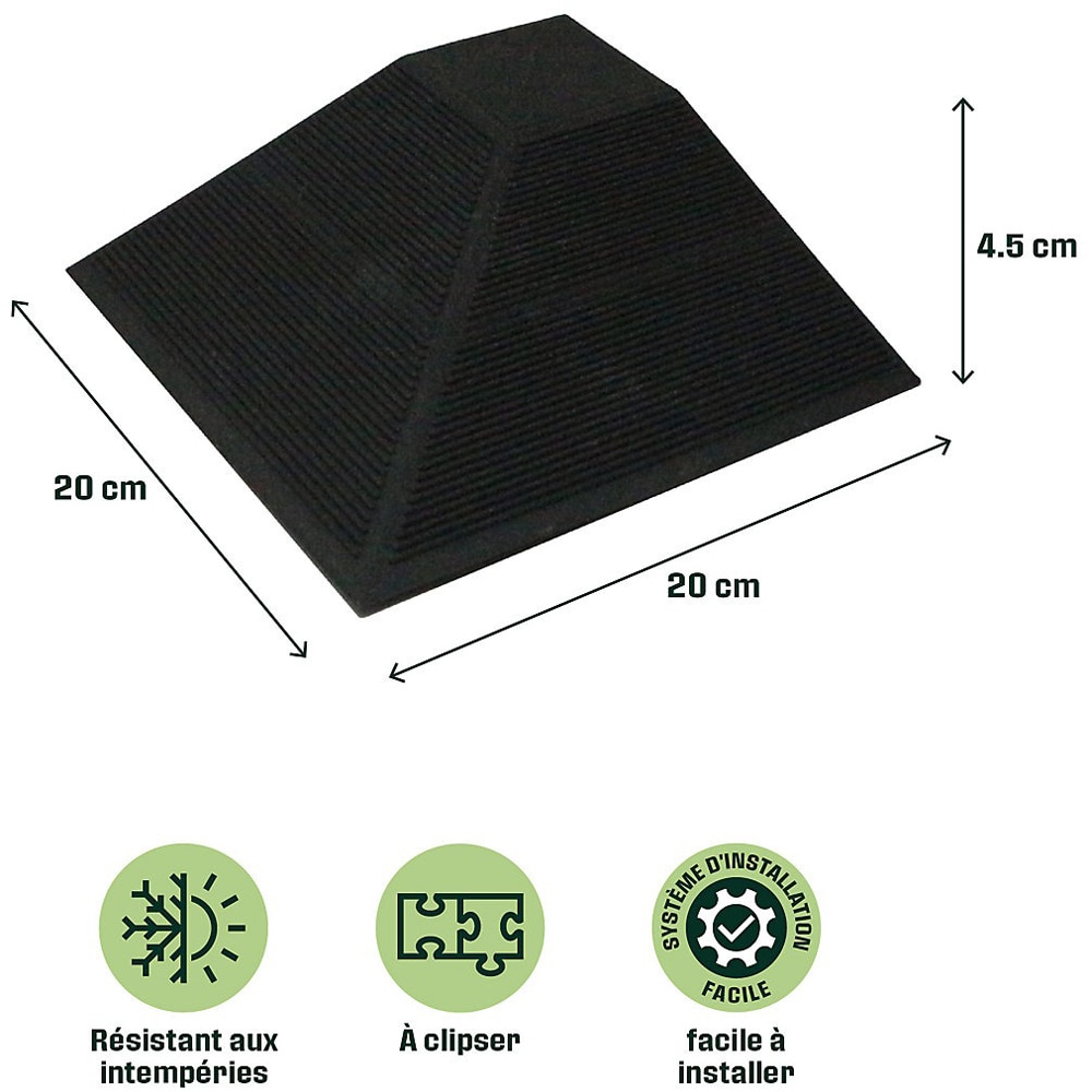 Placa de colt Agara Klikstrom, 20 cm, antracit, 1 buc