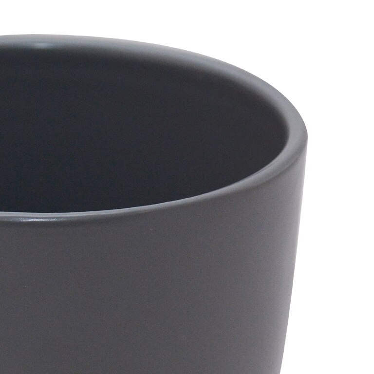 Ghiveci din argila, gri, forma rotunda, 11 cm diametru  GoodHome