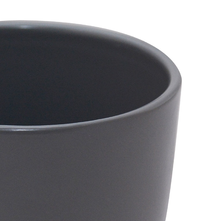 Ghiveci din argila, gri, forma rotunda, 17 cm diametru GoodHome