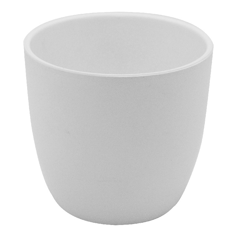 Ghiveci din argila, alb, forma rotunda, 17 cm diametru  GoodHome