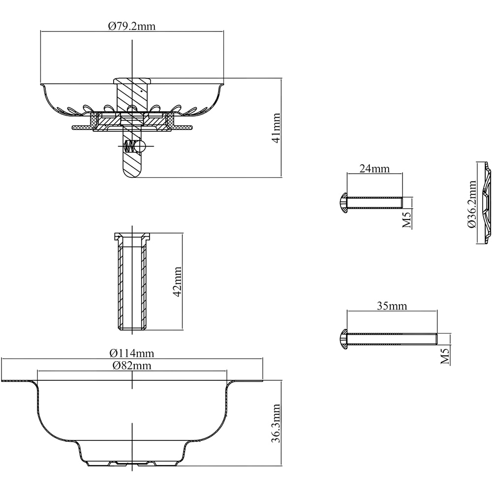 Sita chiuveta GOODHOME, alama, 11 x 4 cm