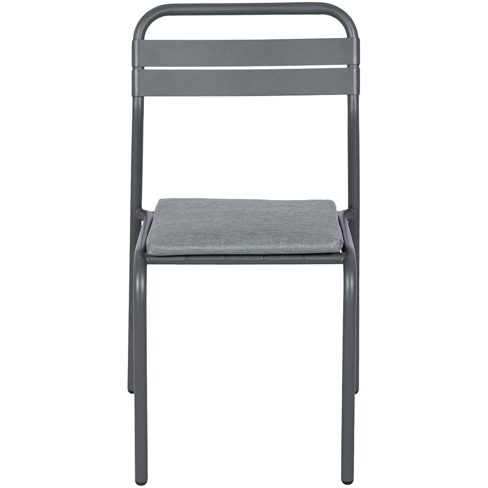 Scaun terasa GOODHOME Lithari, otel, 55.8 x 50 x 83.4 cm, gri