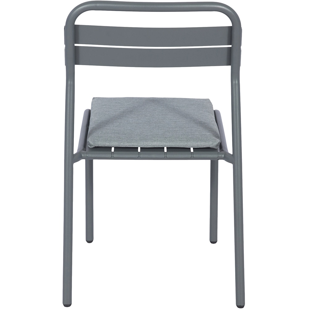 Scaun terasa GOODHOME Lithari, otel, 55.8 x 50 x 83.4 cm, gri