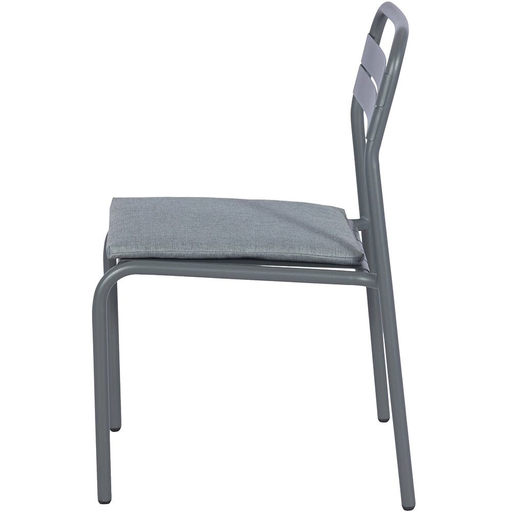 Scaun terasa GOODHOME Lithari, otel, 55.8 x 50 x 83.4 cm, gri