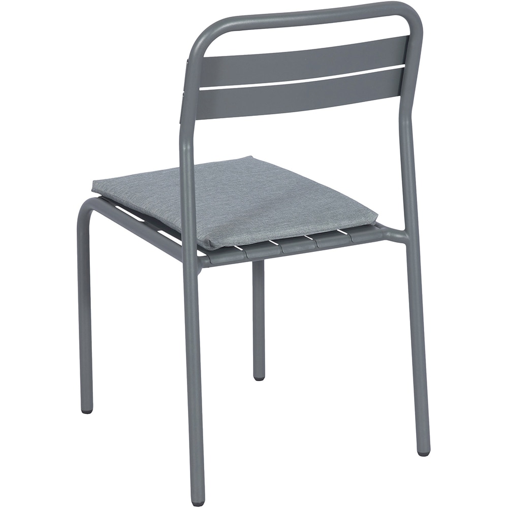 Scaun terasa GOODHOME Lithari, otel, 55.8 x 50 x 83.4 cm, gri