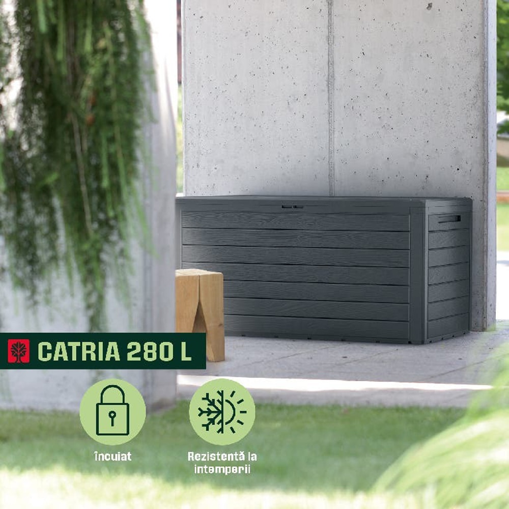 Lada depozitare gradina KLIKSTROM, 116 x 43.8 x 55 cm, antracit