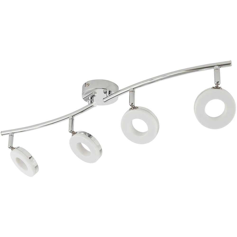 Plafoniera LED GOODHOME Muesis, 4 surse, crom, montare tavan
