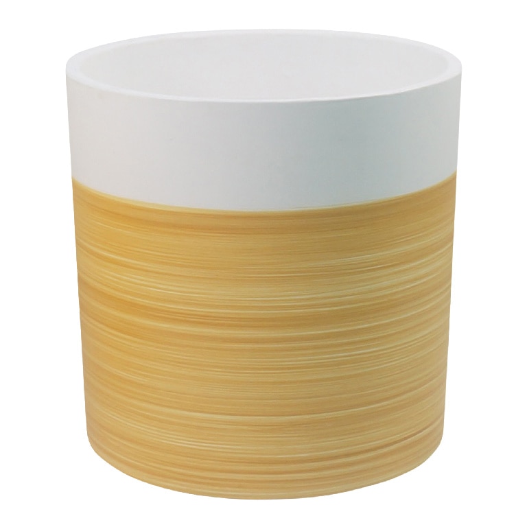 Ghiveci din ciment, alb, forma rotunda, 38 cm diametru  GoodHome