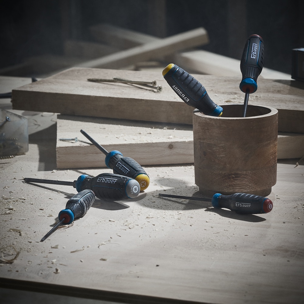 Set surubelnite ERBAUER, SL3.5, SL4, SL5.5, PH1, PH2, PZ2, 6buc
