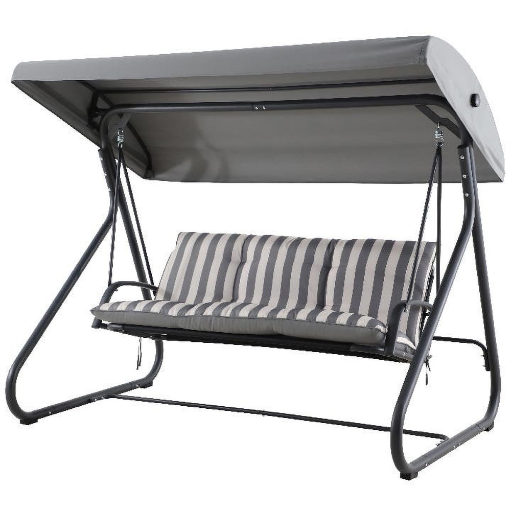 Balansoar gradina Colorado, 3 locuri, 206 x 130 x 165 cm, gri