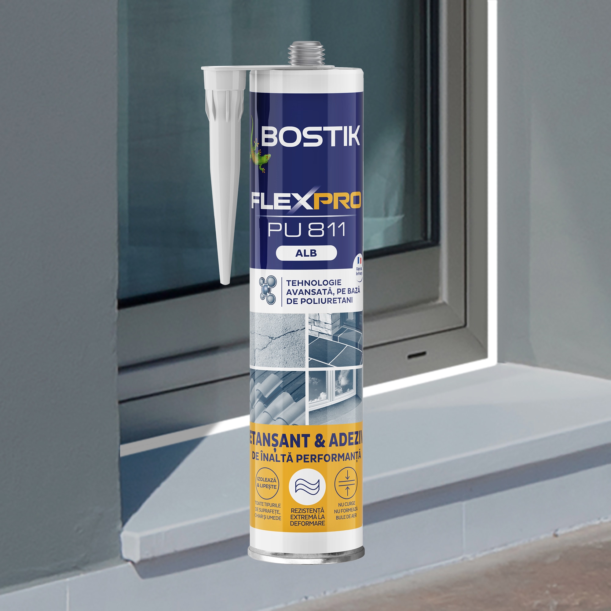 Etansant BOSTIK  FlexPro PU 811, negru, 300 ml