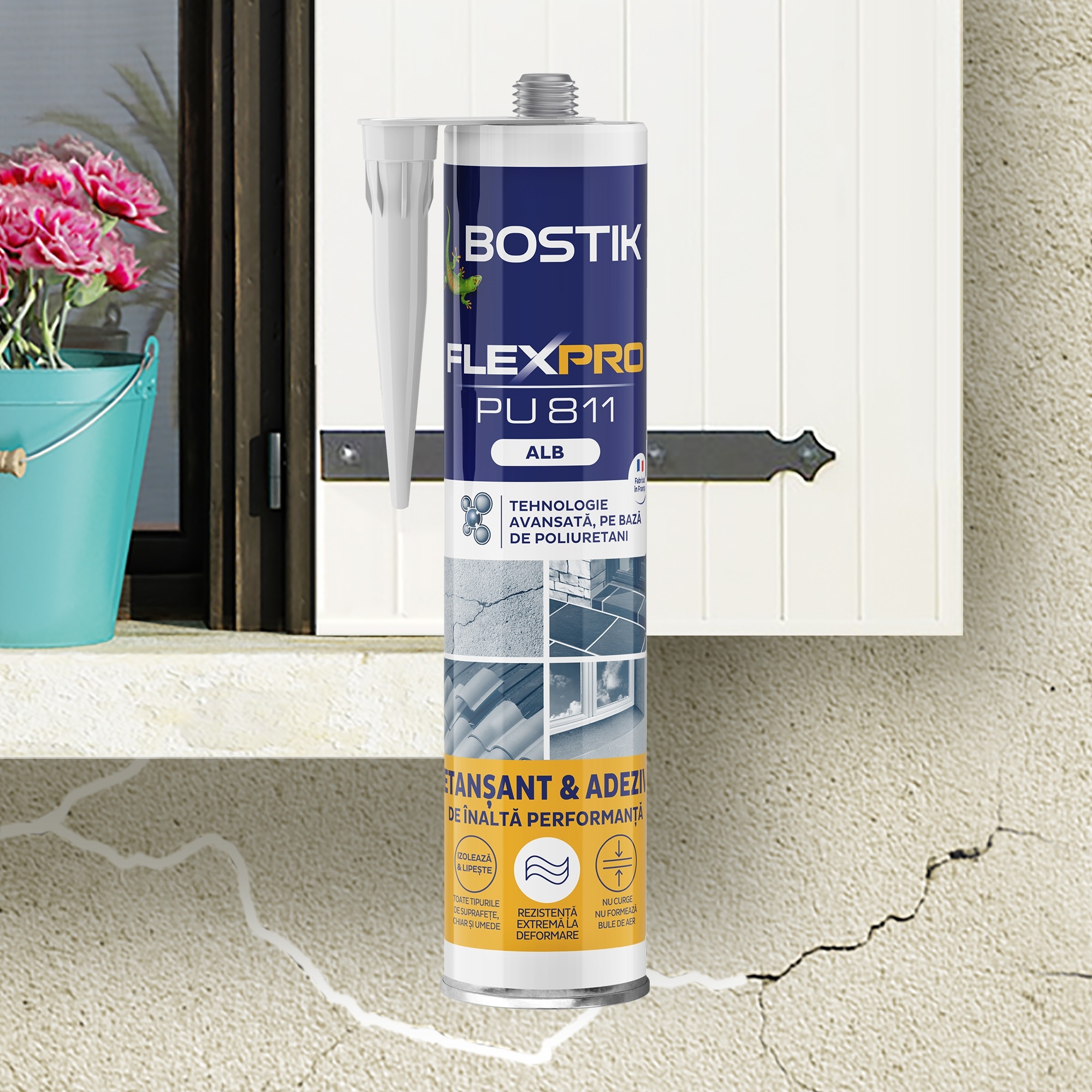 Etansant BOSTIK FlexPro PU 811, gri antracit, 300 ml