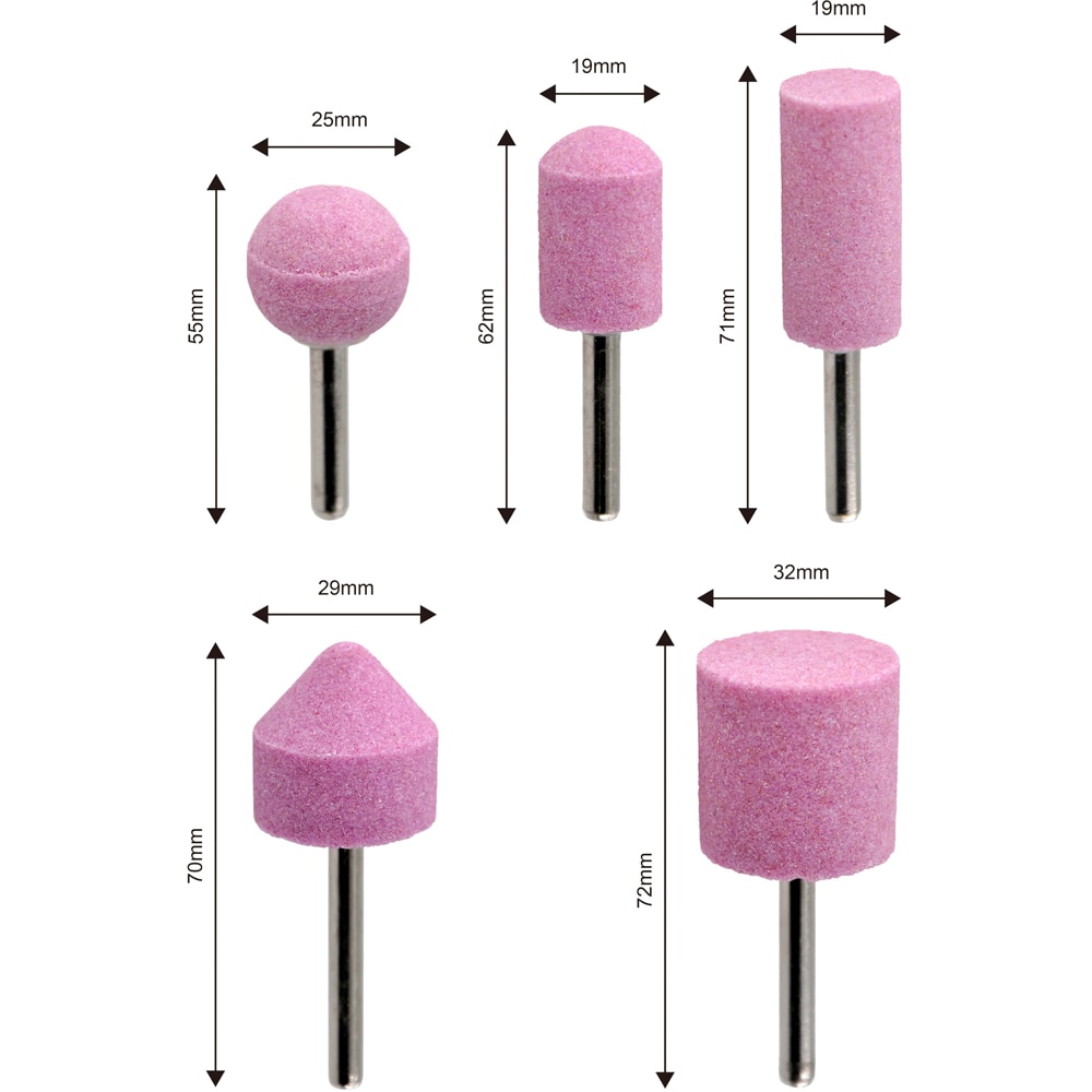 Set pietre slefuit MAC ALLISTER, 5 bucati