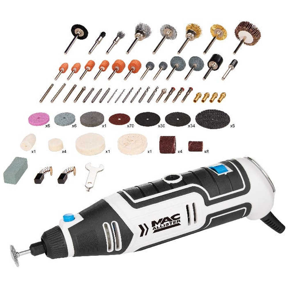 Mini unealta rotativa Mac Allister, 130W, kit 213 accesorii