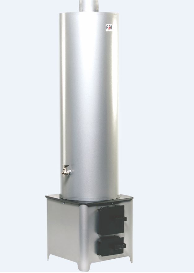 Ansamblu boiler cu focar si usi din fonta, Economic FM, 90 l