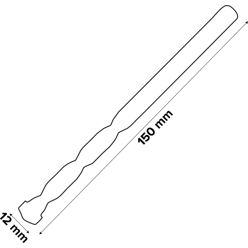 Burghiu beton ERBAUER, 12x150mm