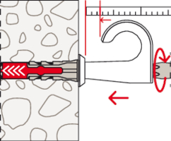 Set de 6 bucati de dibluri duopower 6 x 30 + holsurub aferent si carlig ochi deschis din nylon  Fischer