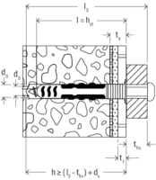 Set de 2 dibluri duopower 8x48 mm cu holsurub de inox A2 pentu fixari etanse in zone constant umede  Fischer