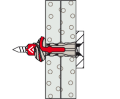 Diblu nylon duopower 6 x 30 cu holsurub aferent total filetat cu cap inecat PZ2 • Fischer