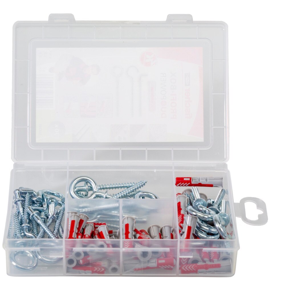 Set Profi-Box de dibluri duopower de 6 si 8 cu diferite carlige aferente  Fischer