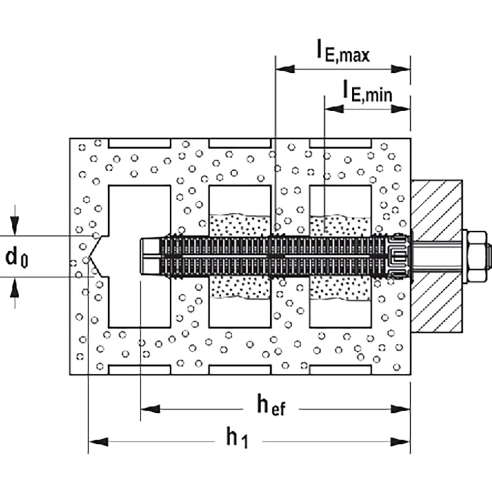 Dibluri plasa din plastic FISCHER FIS-H, 16 x 85mm, ancora chimica, 4buc