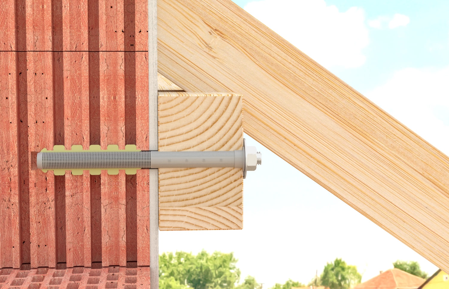 Set de 4 site din nylon 12x85 mm pentru fixare prin adeziv chimic in spatii cu goluri  Fischer