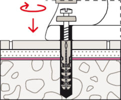 Set fixare pentru obiecte sanitare S8RD 70 WCR cu protectie ceramica  Fischer