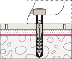 Set fixare pentru obiecte sanitare S8RD 70 WCR cu protectie ceramica  Fischer