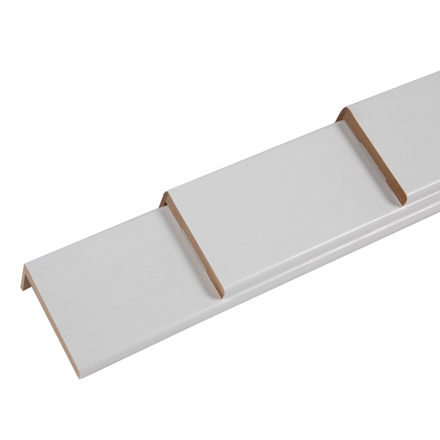 Set pervaz reglabil, alb, MDF, 7.3 x 215 cm