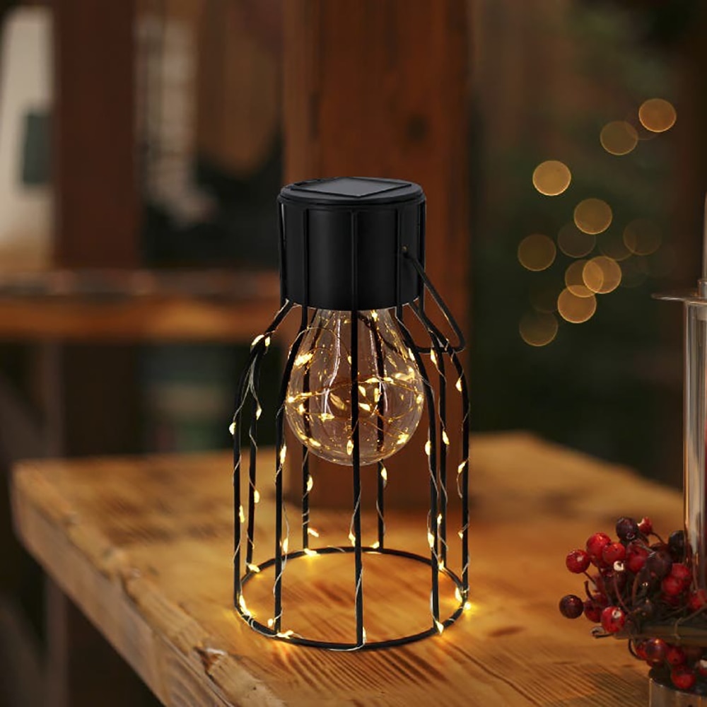 Lampa solara LED, 0.03 W, 10 lumeni, IP44, 3000K, metal, negru