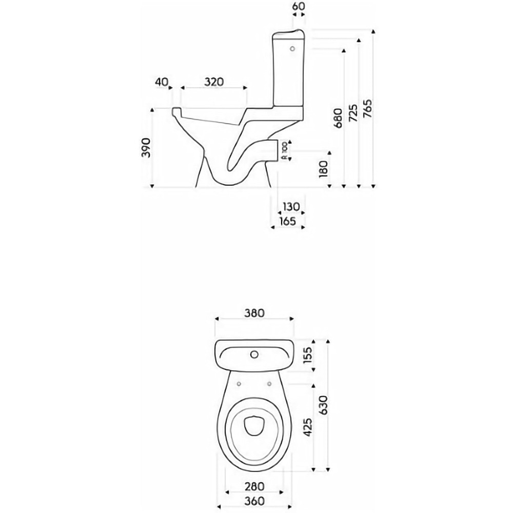 Set vas WC KOLO Idol 19035000, ceramica, evacuare orizontala, rezervor 3-6 l, capac duroplast, alb