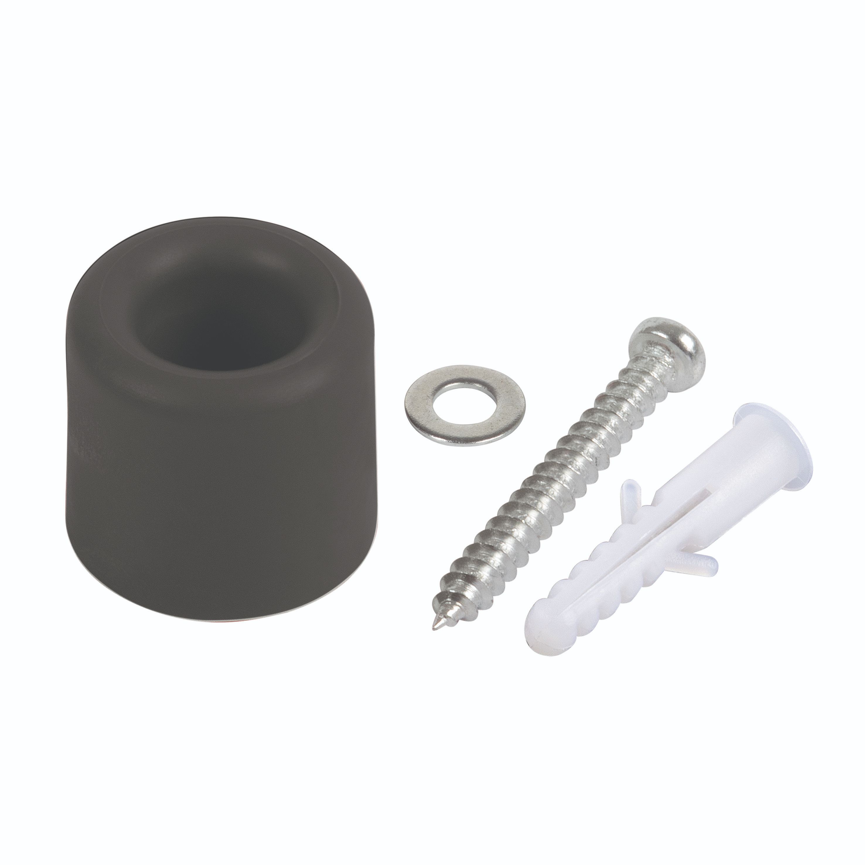 Opritor usa cu surub, negru, 28 X 25 mm