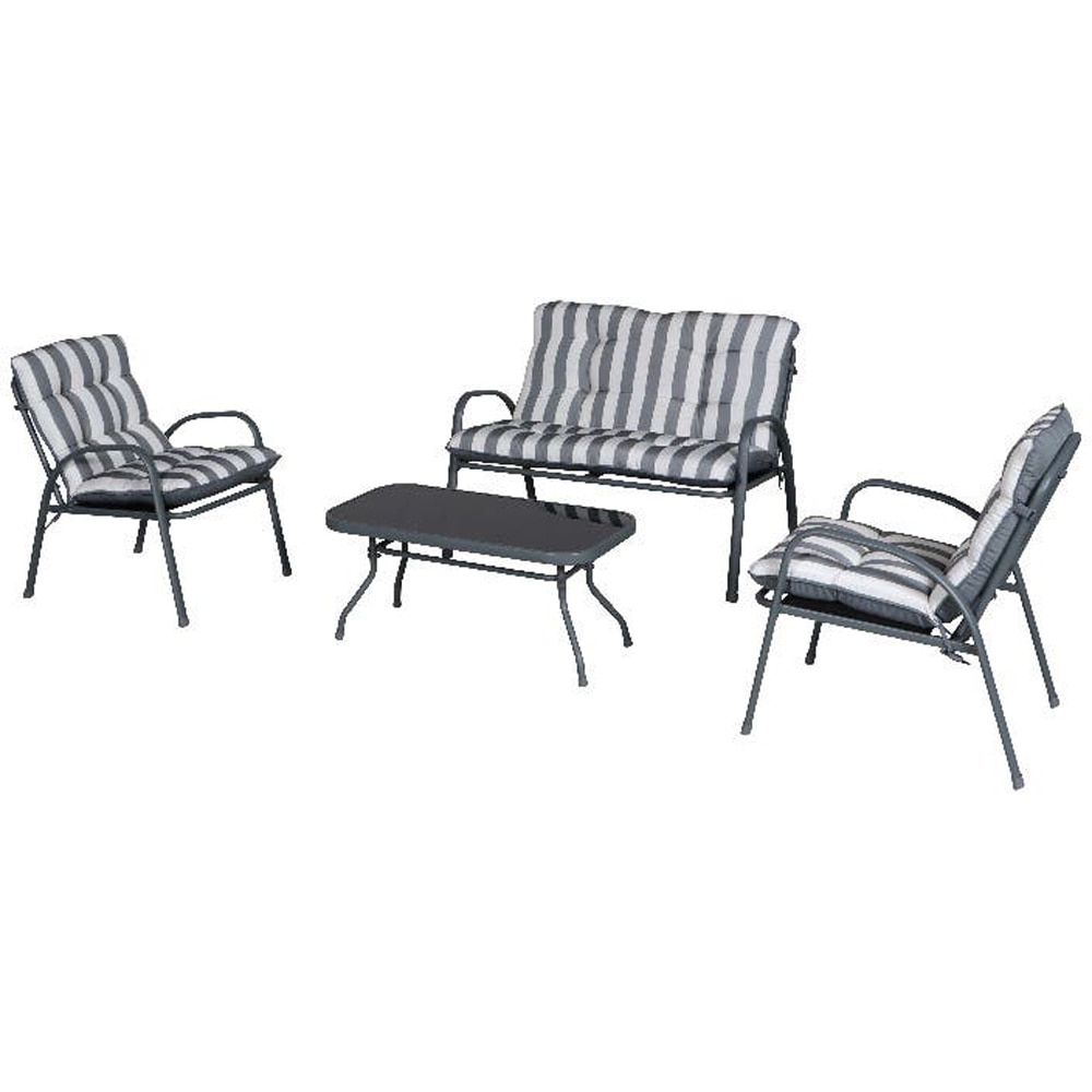 Set mobilier gradina Colorado, 4 piese, gri