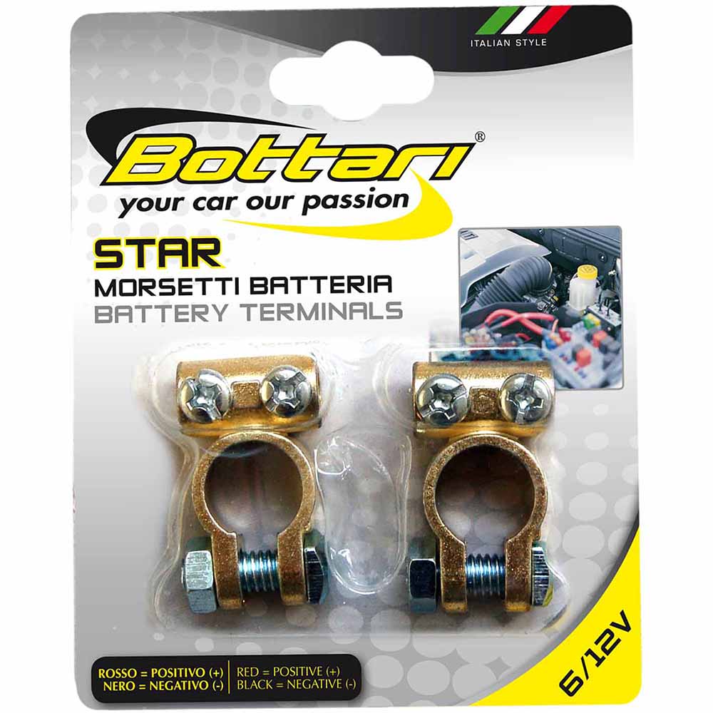 Set 2 borne baterie BOTTARI, 6/12V