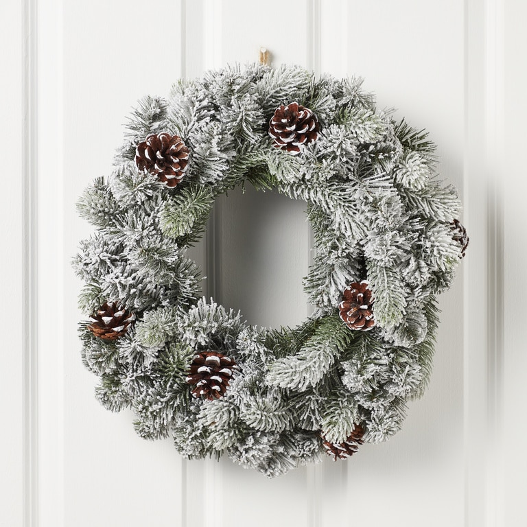 Coronita artificiala Frosted, 50 cm