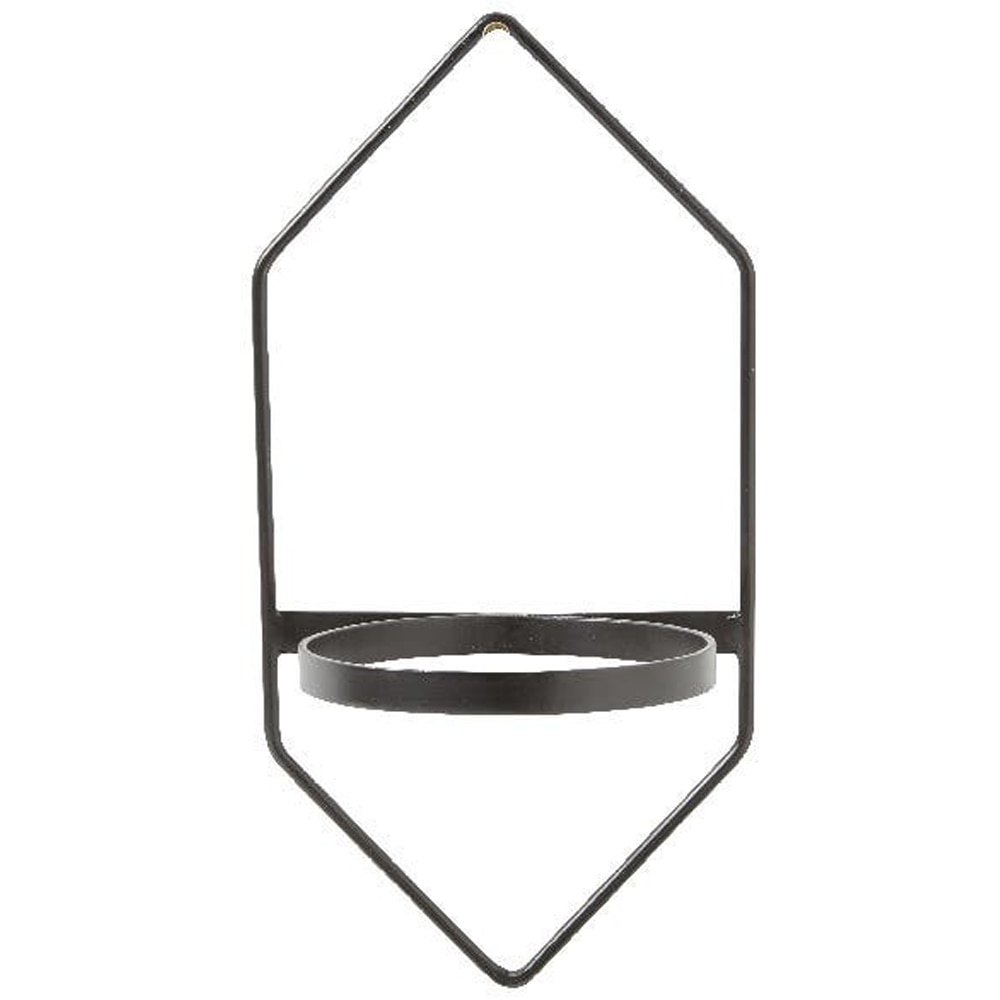 Suport ghiveci flori GOODHOME, metal, 15 x 10 x 19 cm, negru