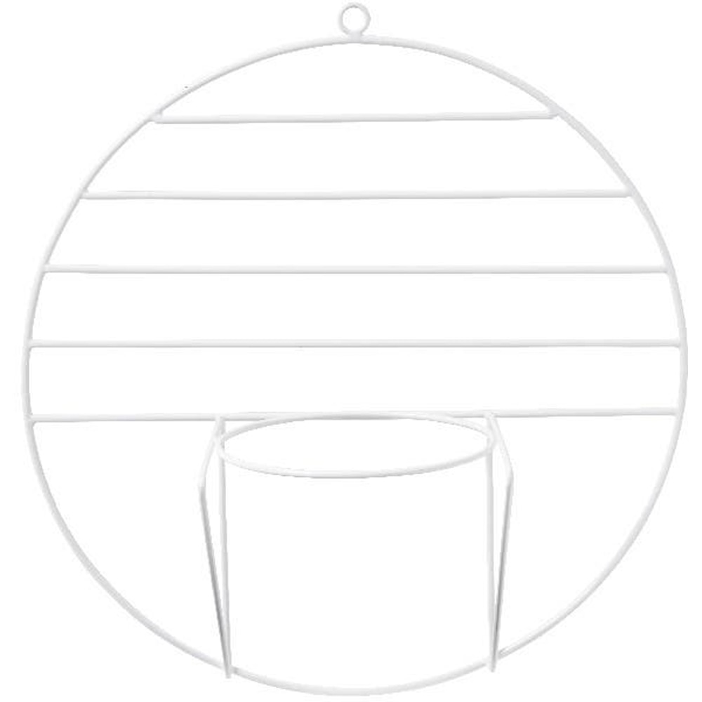 Suport ghiveci flori GOODHOME, metal, 41 x 40 cm, alb