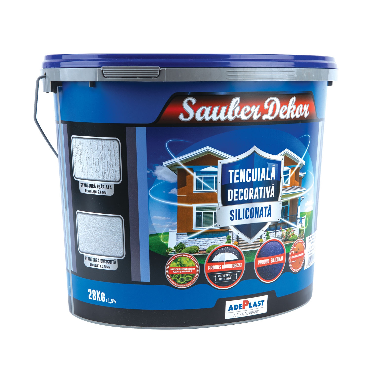 Tencuiala decorativa siliconata, 25Kg  Sauber Dekor