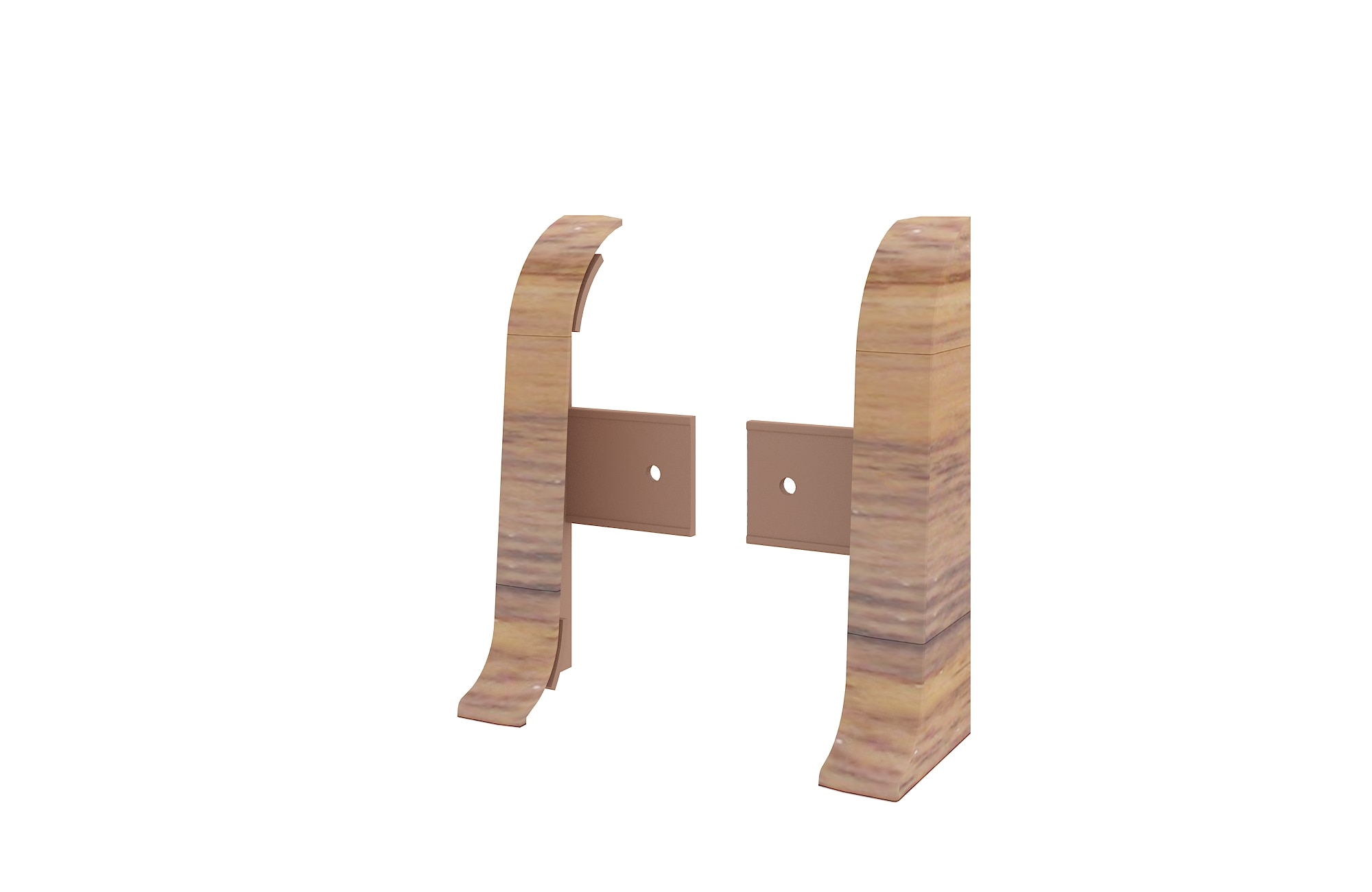 Terminatie stanga/dreapta VILO Flex 528, nuc inchis, PVC, 2 bucati