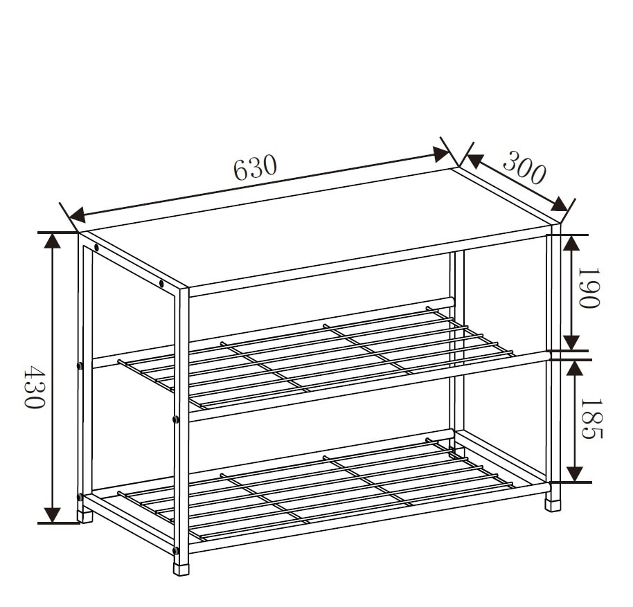 Suport incaltaminte Mili, 60x30x43 cm
