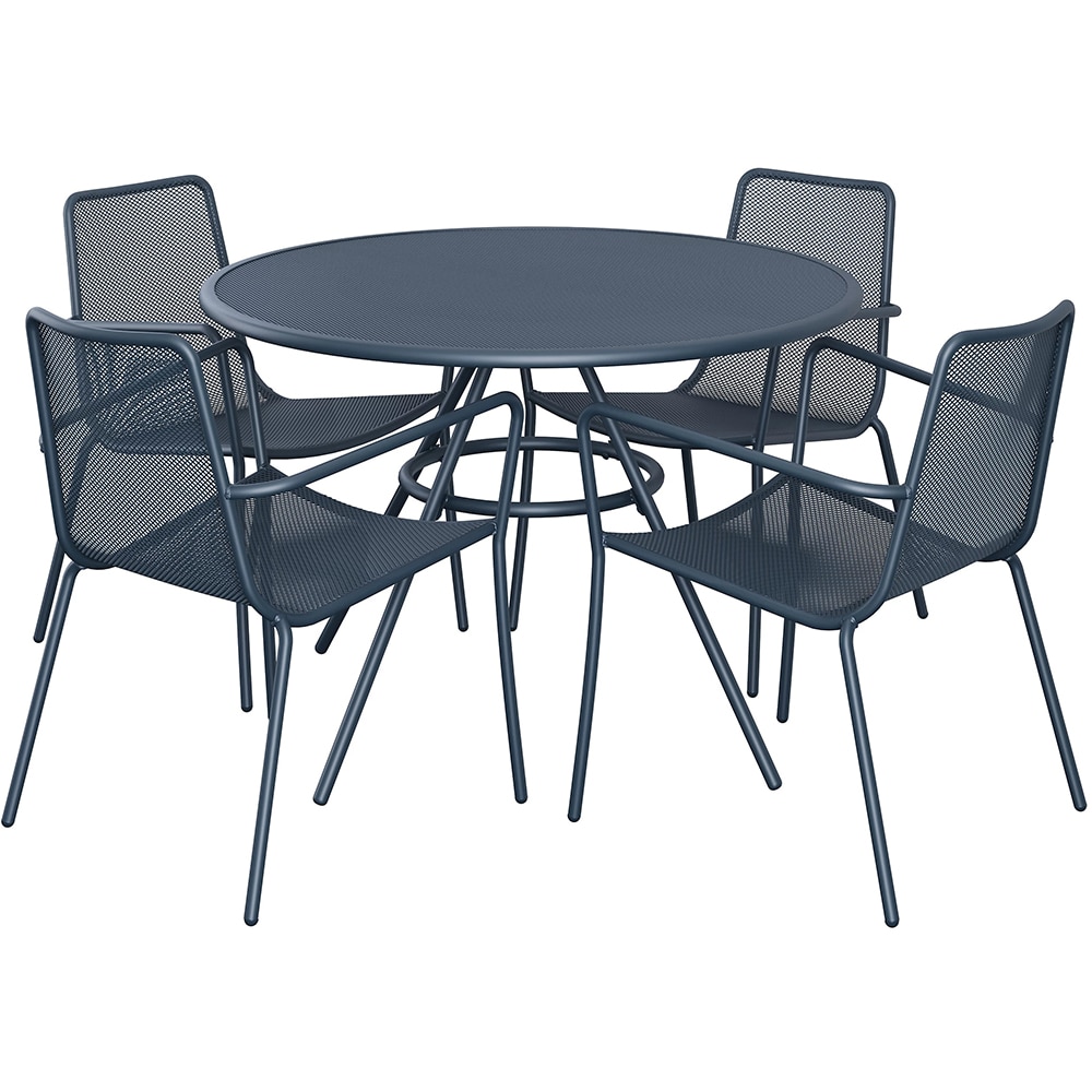 Masa terasa GOODHOME Kilifi, otel, 90 x 90 x 72 cm, albastru