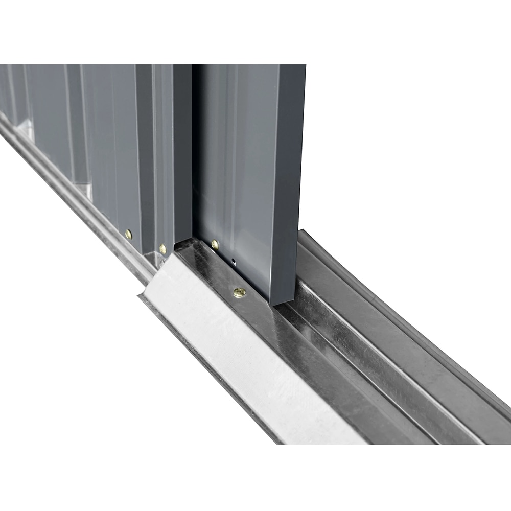 Casuta gradina GOODHOME, metal, 174 x 110 x 191 cm, gri inchis