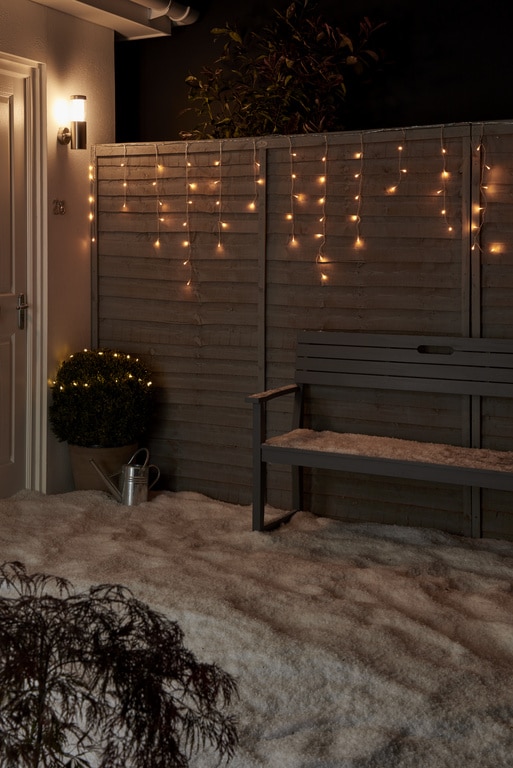 Perdea de lumini LED UOSF2206, 720 leduri, 35.95m, iluminat alb cald