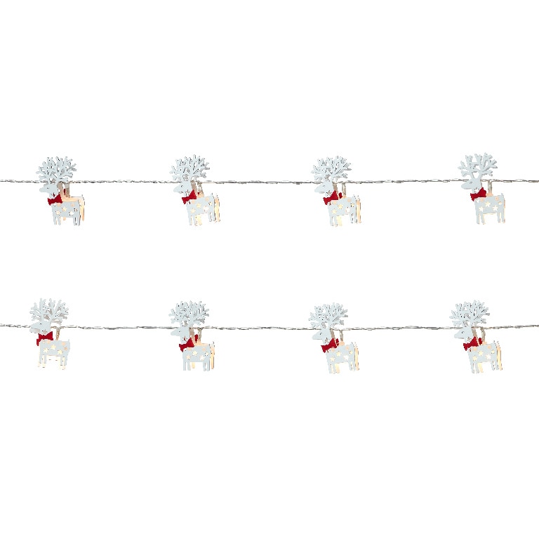 Ghirlanda luminoasa reni, 10 LED, iluminare alb cald