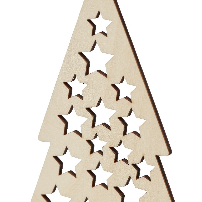 Set decoratiune Craciun braduti din lemn, 3 bucati