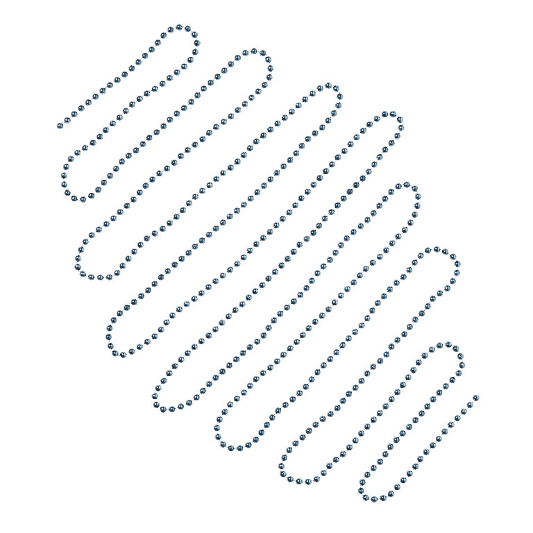 Sirag margele brad, 5 m, albastru