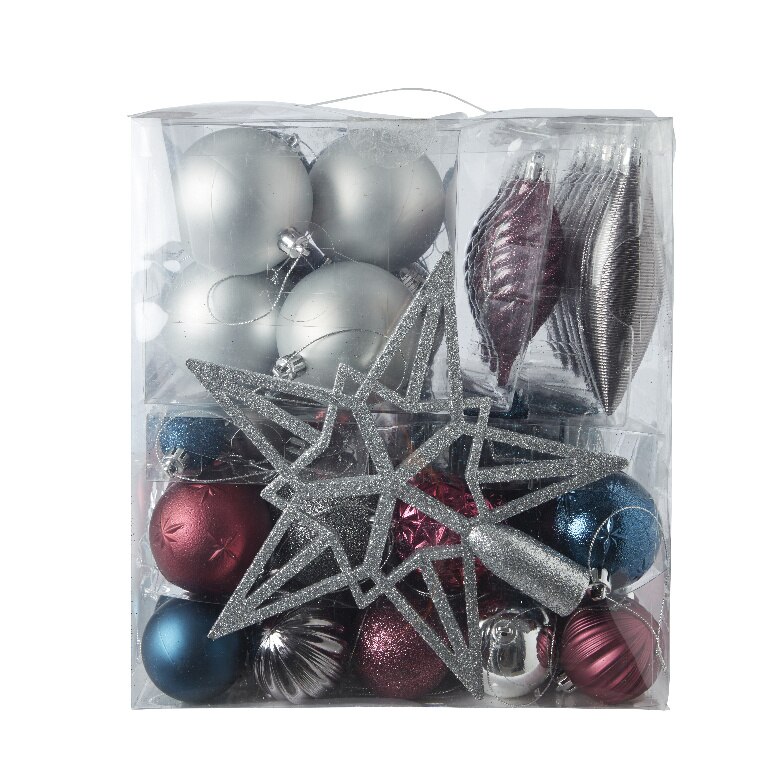 Set globuri brad Midnight Dreams, 100 bucati, multicolor