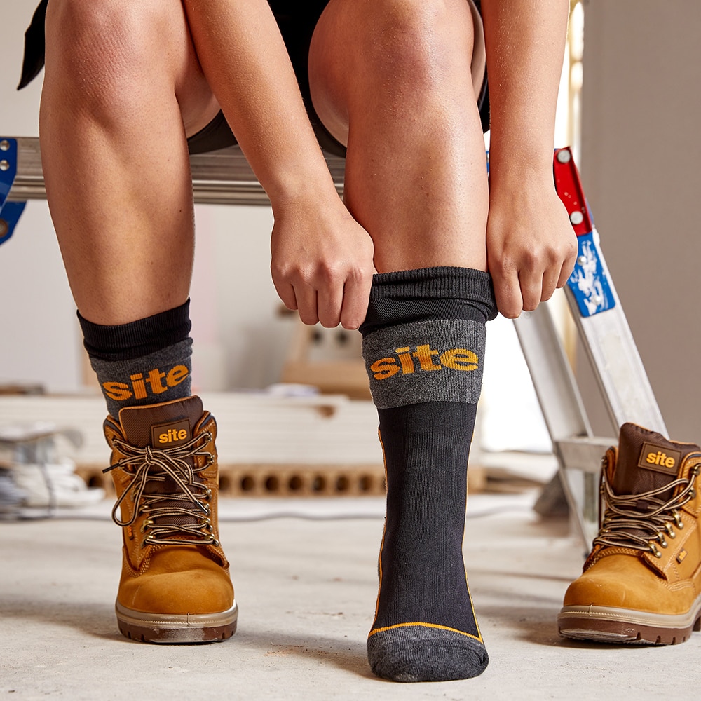 Set 3 perechi sosete barbati SITE Toppan, marimea 41-46, negru-gri