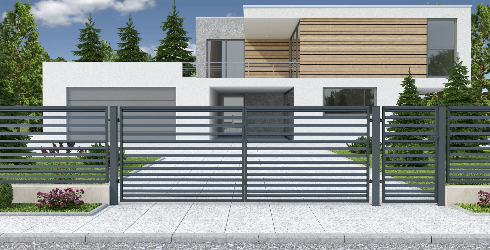 Panou gard Stela, otel galvanizat, 200 x 120 cm  Polbram